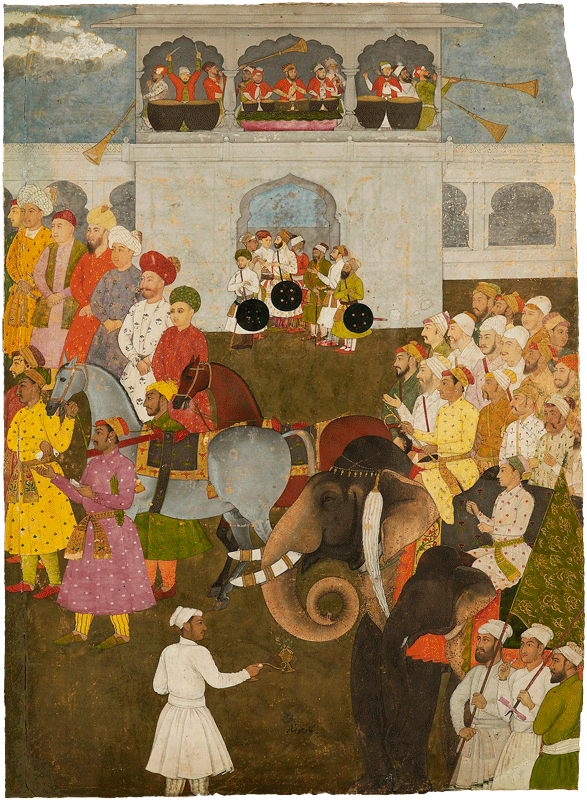 Attendants at an imperial durbar