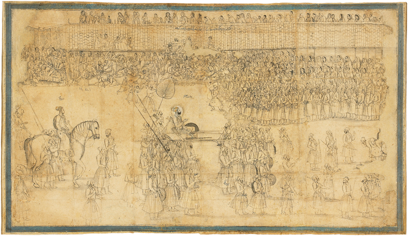 Prince Azam Shah enters Ahmedabad