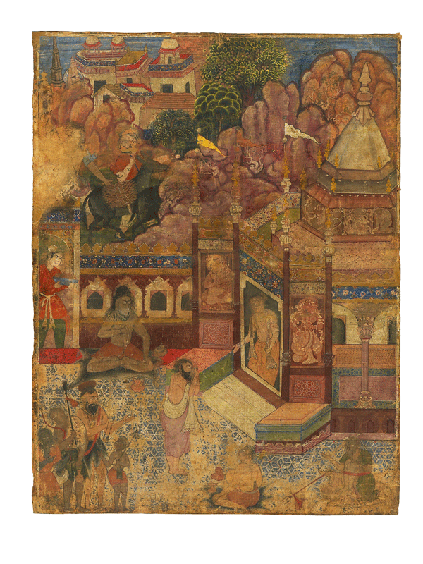 A supplicant at a Hindu temple