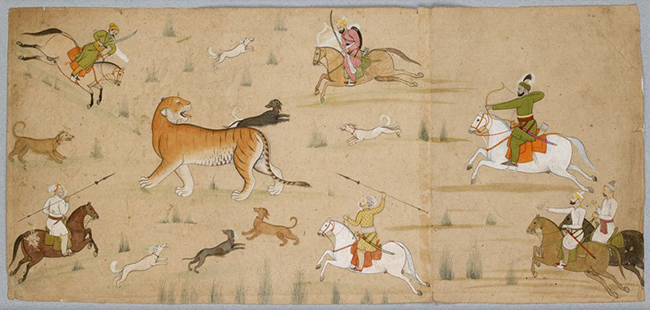 Maharaja Balwant Singh hunts a tiger