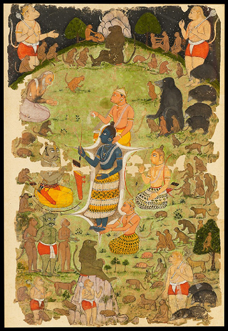 Vibhishana in the camp of Rama