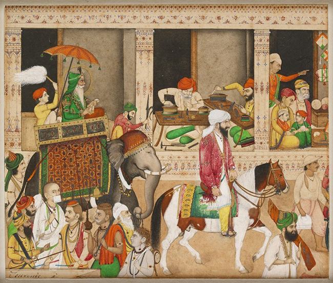 Maharaja Ranjit Singh in a bazaar