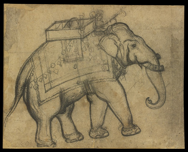 Elephant with howdah
