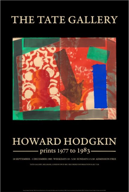 Poster: Howard Hodgkin prints 1977 to 1983 | Re-strike of the original 1985 exhibition poster